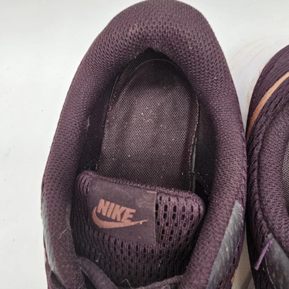 Nike Tanjun Shoes Womens Size 9 Bordeaux‎ Mesh Running Rose Gold 812655-607